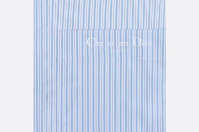 Dior Christian  Couture Hooded Shirt In Blue