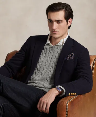 Polo Ralph Lauren Wool An Cashmere Cable Knit Sweater In Gray
