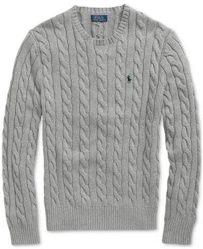 Polo Ralph Lauren Wool An Cashmere Cable Knit Sweater In Gray