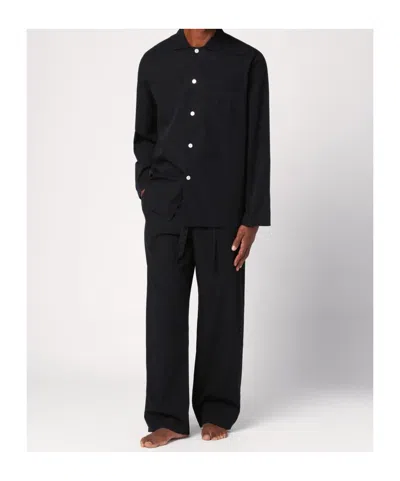Tekla Black Pyjama Shirt In Black