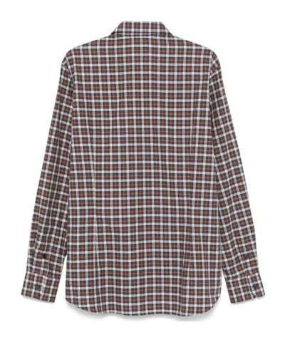 Peserico Check Pattern Shirt In Multi