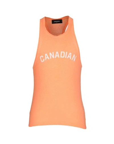 Dsquared2 Tank Top In Salmon Pink