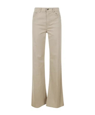 Dondup Logo Patch Trousers In Brown