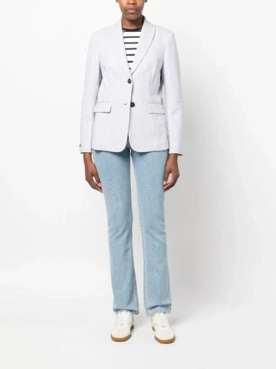 Peserico Single-breasted Suit Jacket In Blue