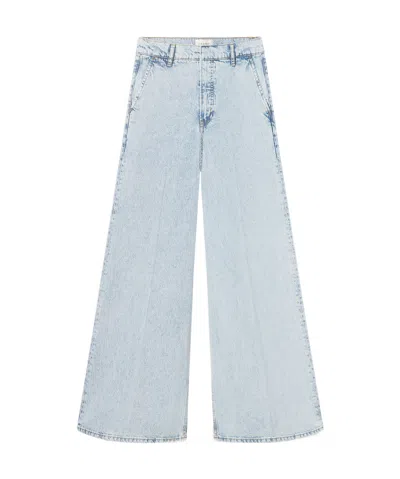 Frame Wide Leg Jeans In Blue