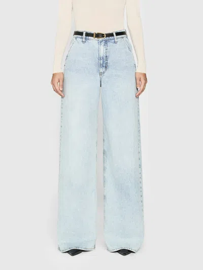 Frame Wide Leg Jeans In Blue