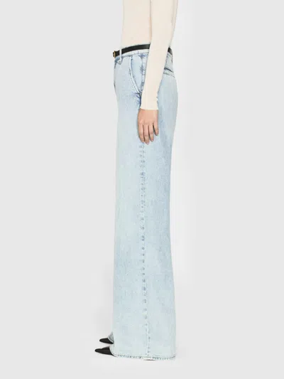 Frame Wide Leg Jeans In Blue