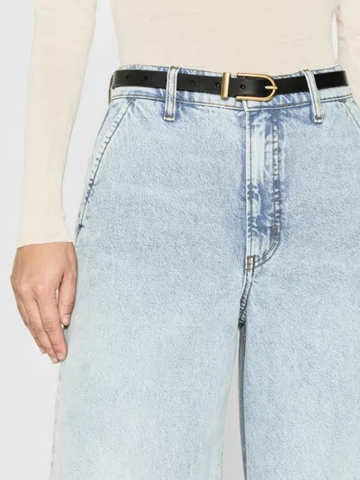 Frame Wide Leg Jeans In Blue