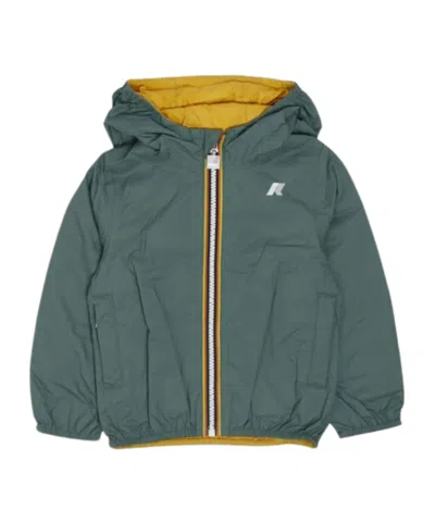 K-way Kids P. Jake Plus.2 Reversible Jacket In Green