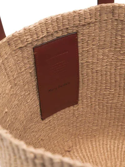 Chloé Horse Medallion Paper Bucket Bag In Sepia Brown