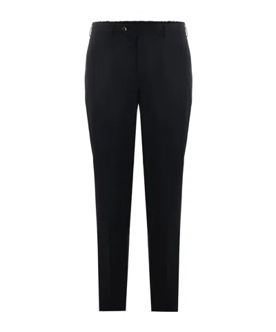 Pt01 Pleated Zipper Casual Pants In Black