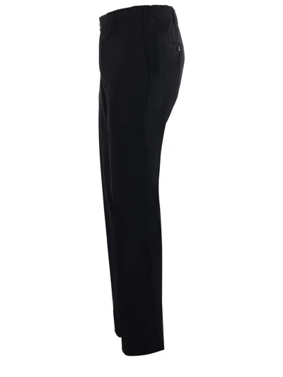 Pt01 Pleated Zipper Casual Pants In Black