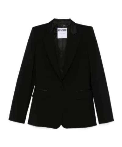 Moschino Wool Blazer In Black