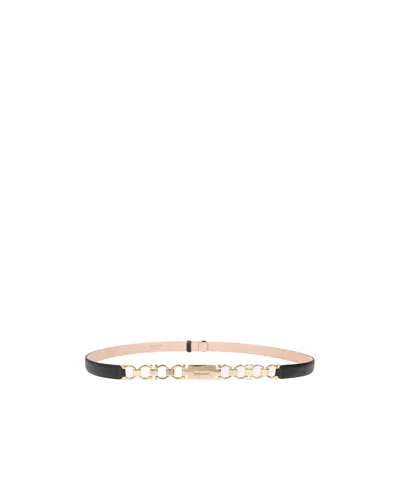 Ferragamo Bijoux Belt In Black Leather In Black