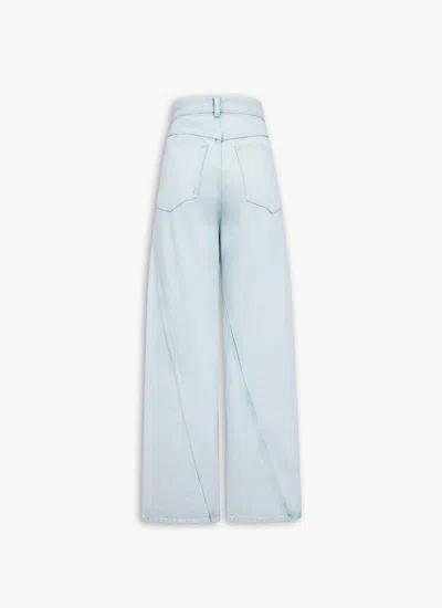 Alaïa Twisted Straight-leg Jeans In Blue