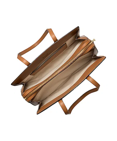 Michael Kors Laila Medium Signature Logo Tote Bag In Brown