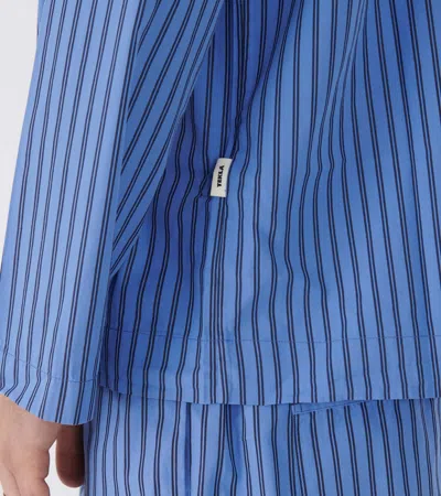 Tekla Pyjamas Shirt Boro Stripes In Blue
