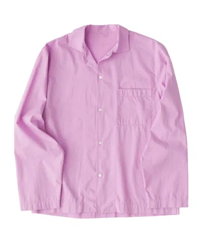 Tekla Long-sleeved Shirt Pajamas In Purple