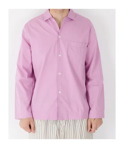 Tekla Long-sleeved Shirt Pajamas In Purple