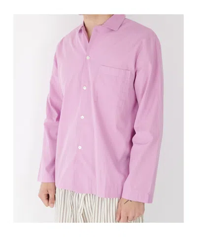 Tekla Long-sleeved Shirt Pajamas In Purple
