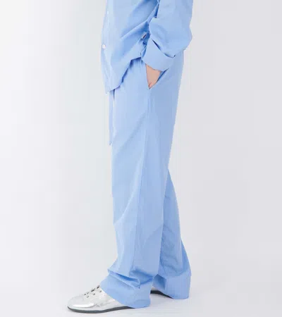 Tekla Drawstring Pajama Pants In Blue