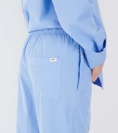 Tekla Drawstring Pajama Pants In Blue