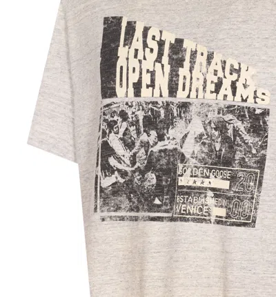 Golden Goose Regular Fit Vintage Treatment Slub Jersey T-shirt In Neutral