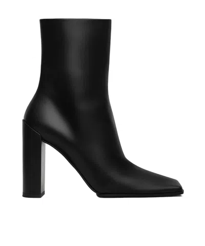 Alaïa Square Calfskin Leather Ankle Boots In Multi