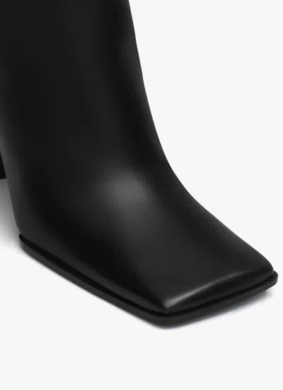 Alaïa Square Calfskin Leather Ankle Boots In Multi