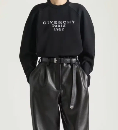 Givenchy Womens Black Brand-intarsia Round-neck Wool And Cashmere Sweater