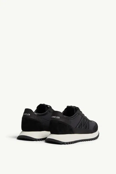 Moncler Pacey2 Suede And Nubuck Low-top Sneakers In Black