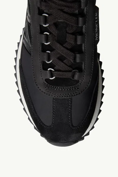 Moncler Pacey2 Suede And Nubuck Low-top Sneakers In Black