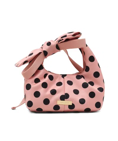 Marc Jacobs Mini The Satin Dots Bow Tote Bag In Pink