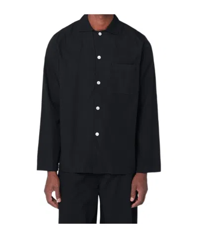 Tekla Black Pyjama Shirt In Black