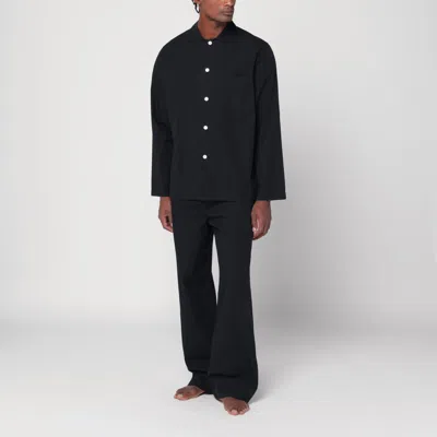 Tekla Black Pyjama Shirt In Black