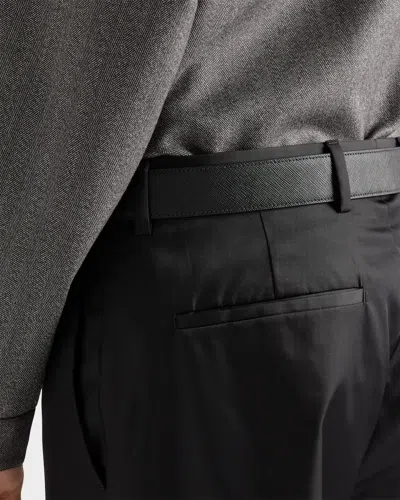 Prada Concealed-fly Trousers In Black