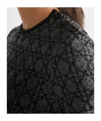 Dior Short Macrocannage Dress In Black