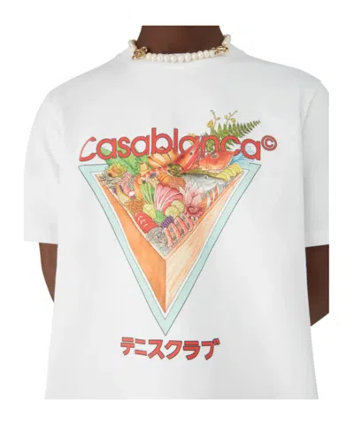 Casablanca Tennis Club Icon T-shirt In White