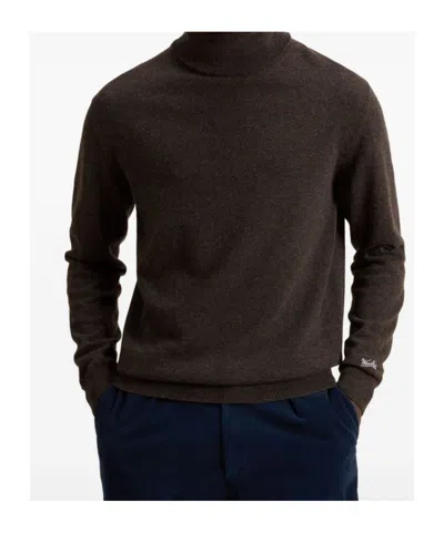 Woolrich Cozy Turtleneck Sweater Long Sleeves In Brown