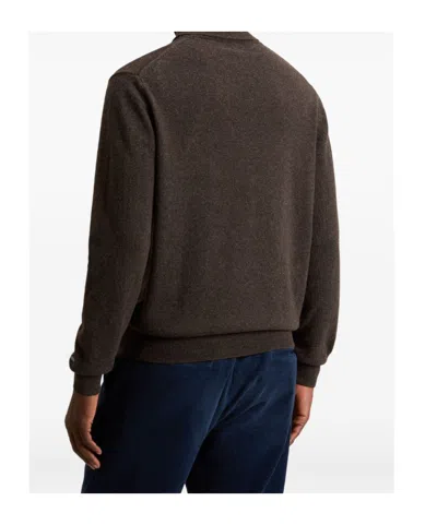 Woolrich Cozy Turtleneck Sweater Long Sleeves In Brown