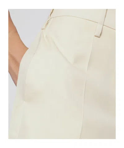 Jil Sander High Waisted Wool Skirt Featuring Slits In White
