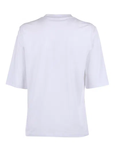 Peserico Boxy White Blouse With Subtle Chest Detail In White