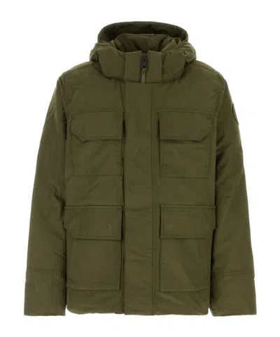Canada Goose Army Green Cotton Blend Maitland Down Jacket In Green
