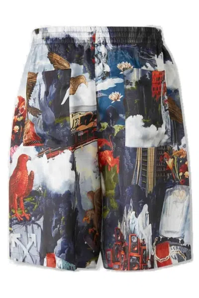 Off-white All-over Printed Bermuda Shorts In Multi