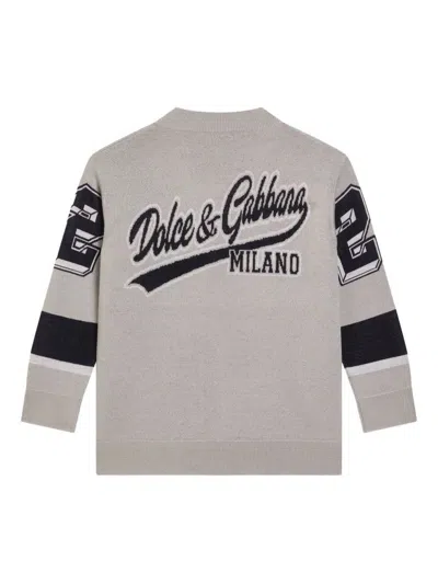 Dolce & Gabbana Varsity-logo Cardigan In Multi