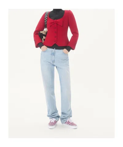 Valentino Garavani  Garavani Panthea Python And Suede Chevron Motif Shoulder Bag Woman Natu In Black