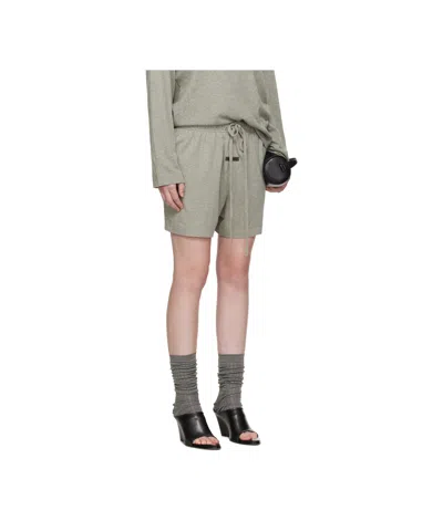 Essentials Logo Patch Mini Shorts In Gray