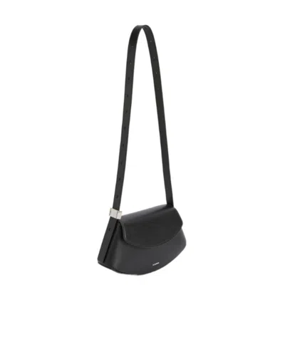 Jil Sander Small Crossbody Bag Adjustable Strap In Black