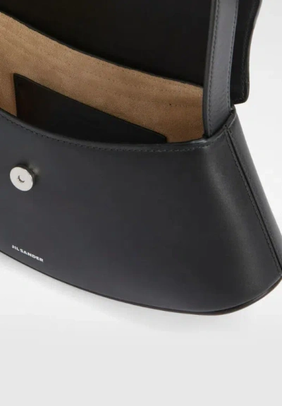 Jil Sander Small Crossbody Bag Adjustable Strap In Black