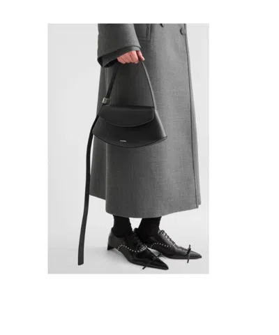 Jil Sander Small Crossbody Bag Adjustable Strap In Black